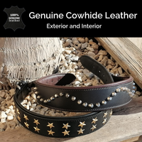 Collar de Cuero Genuino para Perros – Estilo Punk con Tachuelas –