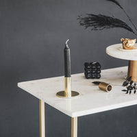 Candleholder - Basic - Metal - Gold - 8x8x6,5cm