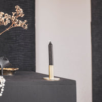 Candleholder - Basic - Metal - Gold - 8x8x6,5cm