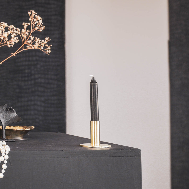 Candleholder - Basic - Metal - Gold - 8x8x6,5cm