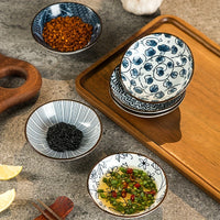 6Piece MultiPurpose Ceramic Snack Plates  Ideal for Sushi  Sauces