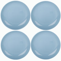Set of 4 Unbreakable MicrowaveSafe Blue Plates