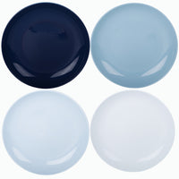 Set of 4 Unbreakable MicrowaveSafe Blue Plates