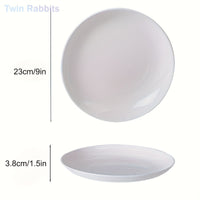 Set of 4 Unbreakable MicrowaveSafe Blue Plates
