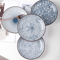 4Piece Japanese Ceramic Dinner Plates Set 1778 cm