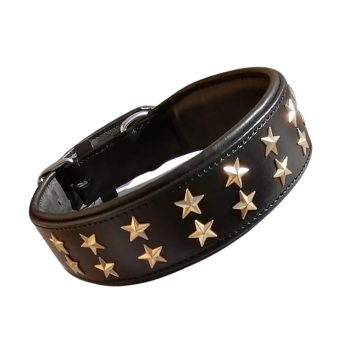 Collar de Cuero Genuino para Perros – Estilo Punk con Tachuelas –