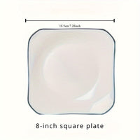 Set of 4 JapaneseInspired Minimalist Ceramic Plates