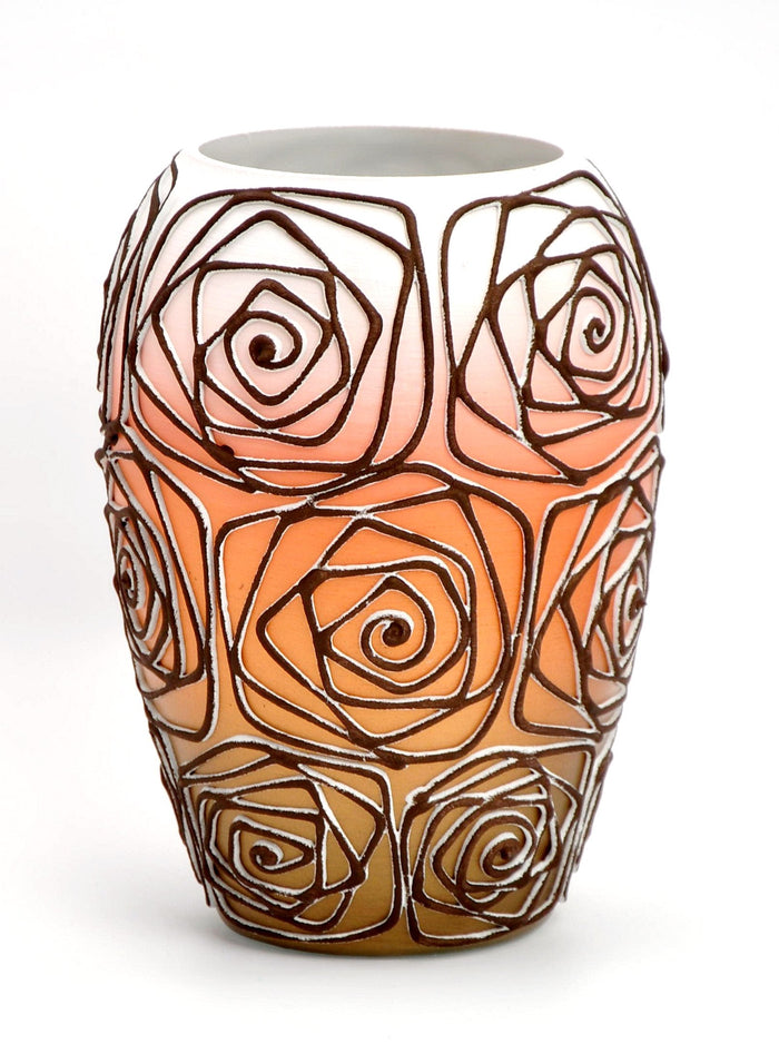 Handpainted Glass Art Bud Vase | Interior Design Home Room Decor |