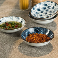 6Piece MultiPurpose Ceramic Snack Plates  Ideal for Sushi  Sauces