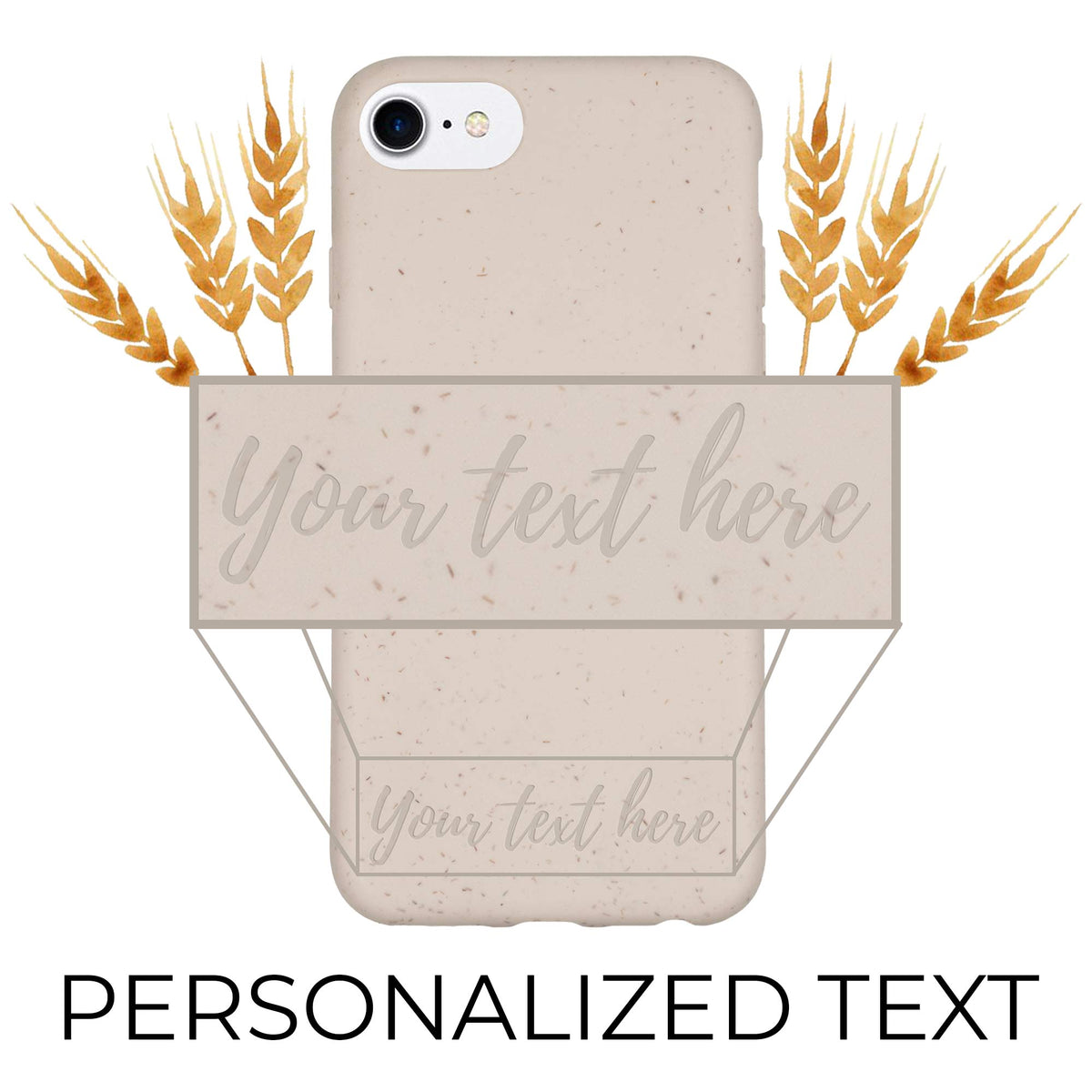 Biodegradable Personalized Phone Case - Natural White