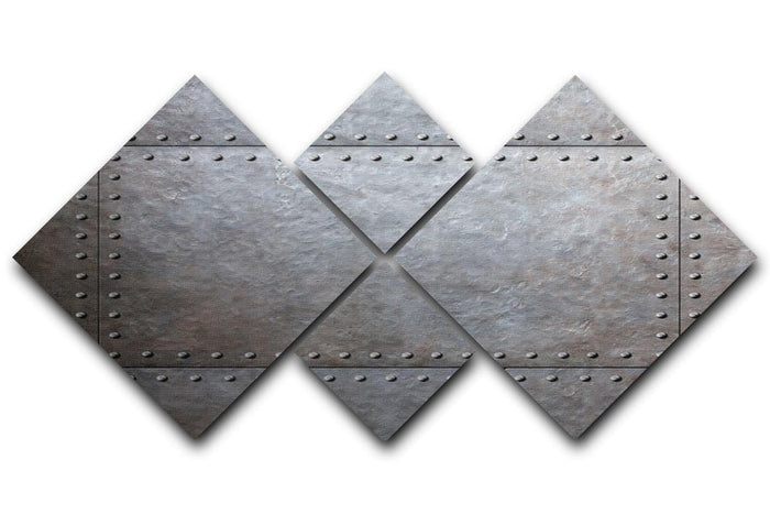 Metal armor plates 4 Square Multi Panel Canvas