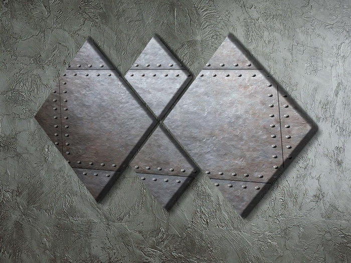 Metal armor plates 4 Square Multi Panel Canvas
