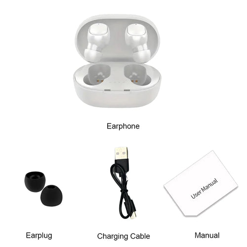 TWS A6S Wireless Bluetooth Headset Earbuds Noice Cancelling Earphone