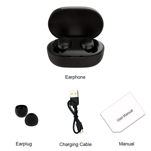 TWS A6S Wireless Bluetooth Headset Earbuds Noice Cancelling Earphone