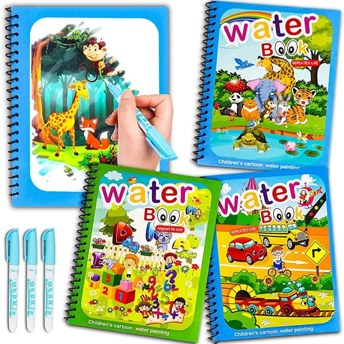 Magical Book Water Drawing Montessori Toys Reusable Coloring Book