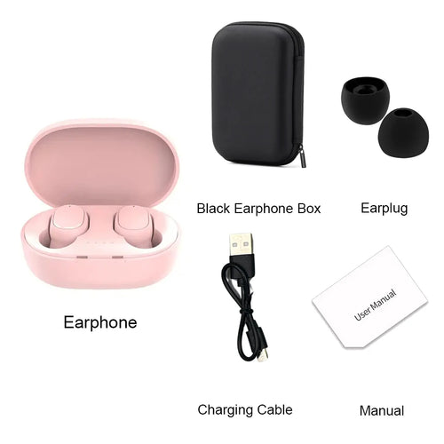 TWS A6S Wireless Bluetooth Headset Earbuds Noice Cancelling Earphone