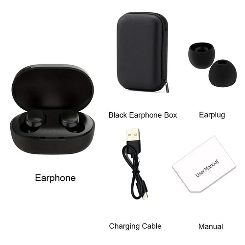 TWS A6S Wireless Bluetooth Headset Earbuds Noice Cancelling Earphone