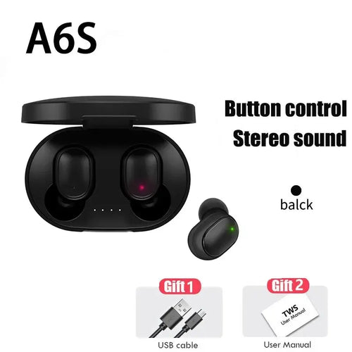 TWS A6S Wireless Bluetooth Headset Earbuds Noice Cancelling Earphone