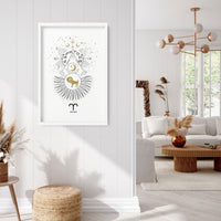 Aries zodiac sign wall art print | Zodiac sign horoscopes