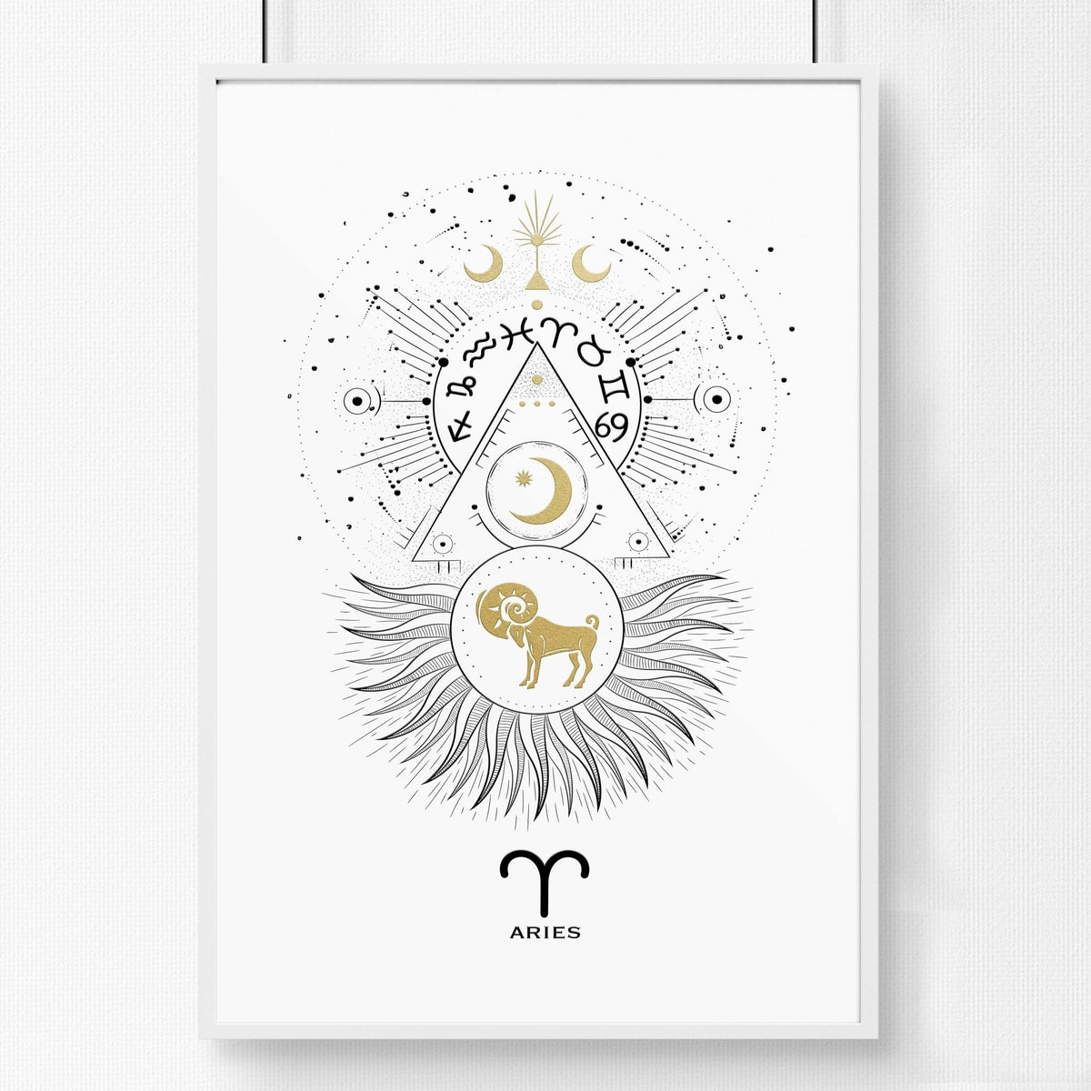 Aries zodiac sign wall art print | Zodiac sign horoscopes