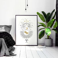 Aries zodiac sign wall art print | Zodiac sign horoscopes