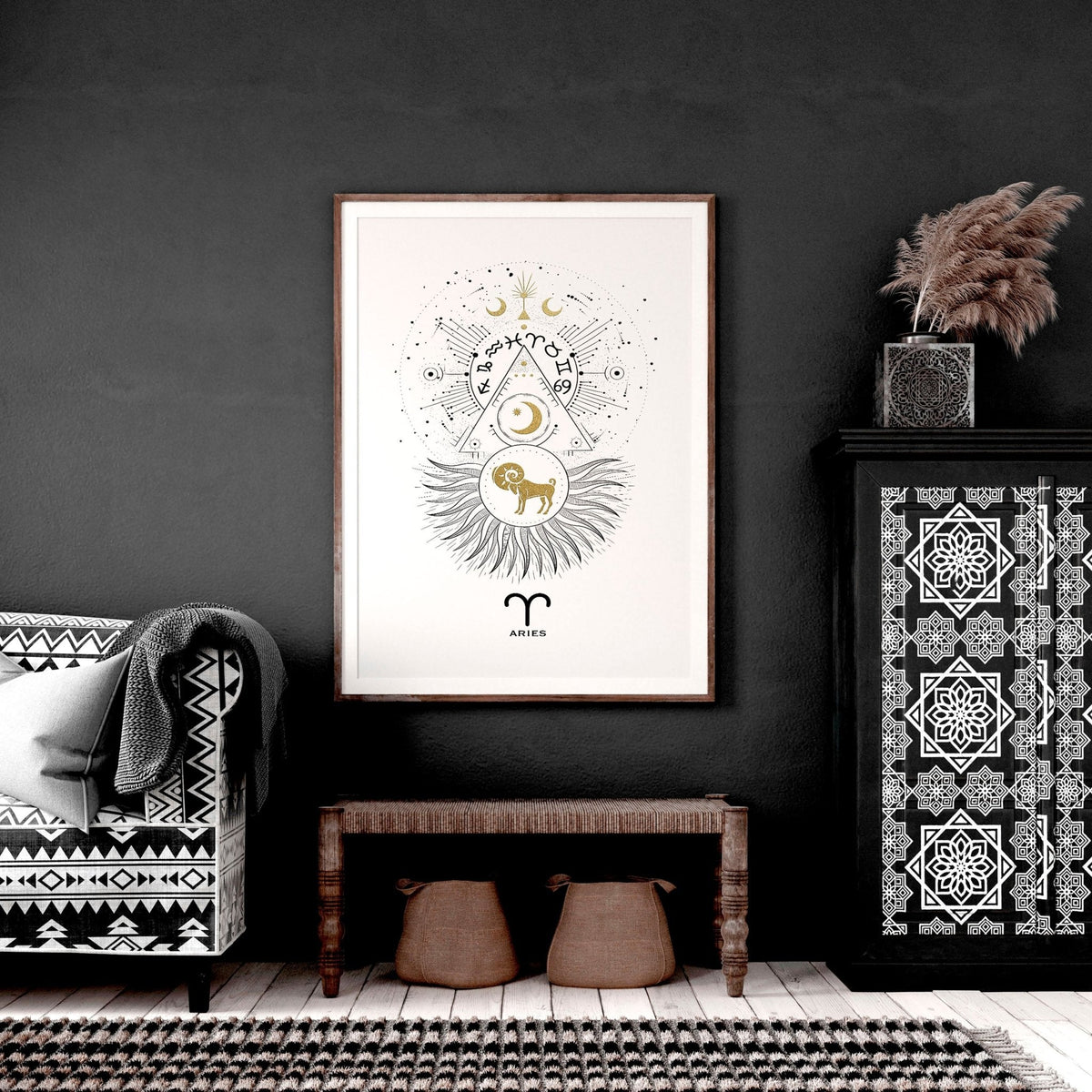 Aries zodiac sign wall art print | Zodiac sign horoscopes
