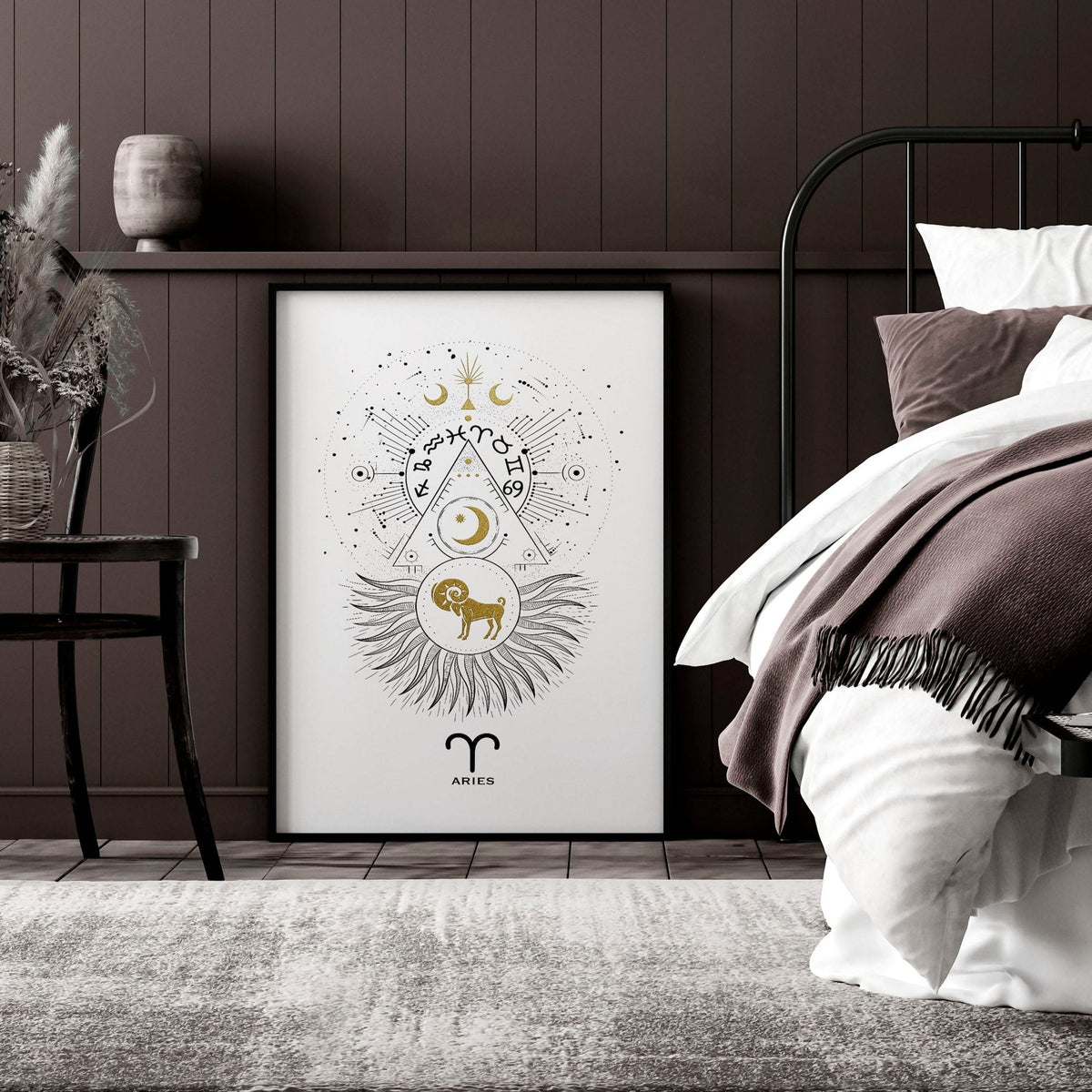 Aries zodiac sign wall art print | Zodiac sign horoscopes