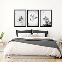 Bedroom art prints | set of 3 framed wall prints