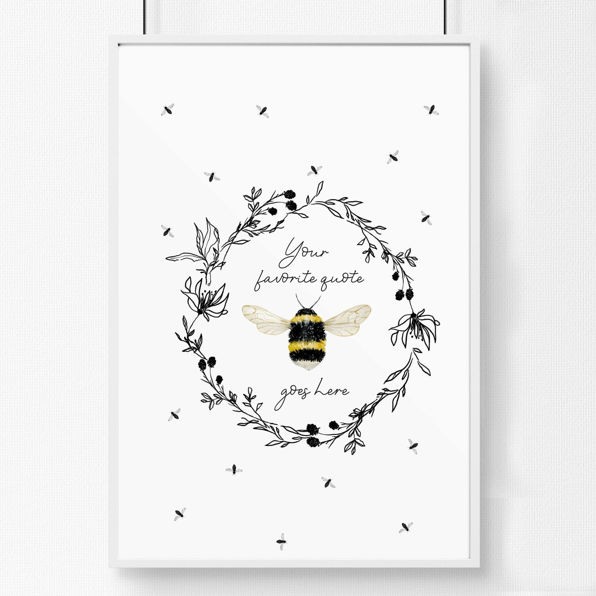 Bees wall art print for Kitchen