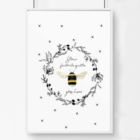 Bees wall art print for Kitchen