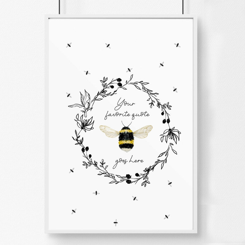 Bees wall art print for Kitchen