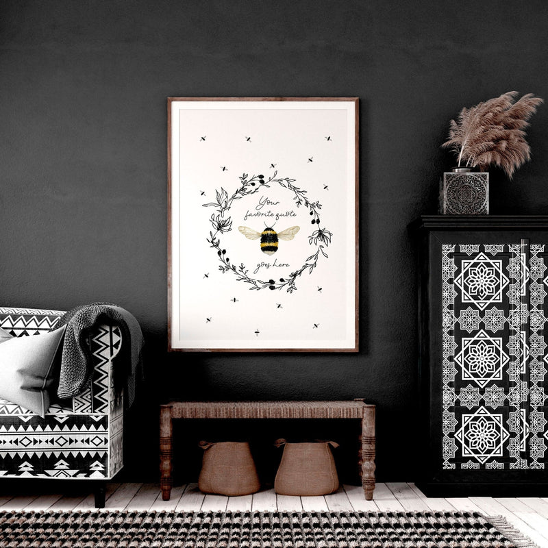 Bees wall art print for Kitchen