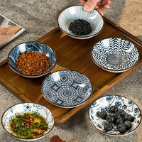 6Piece MultiPurpose Ceramic Snack Plates  Ideal for Sushi  Sauces