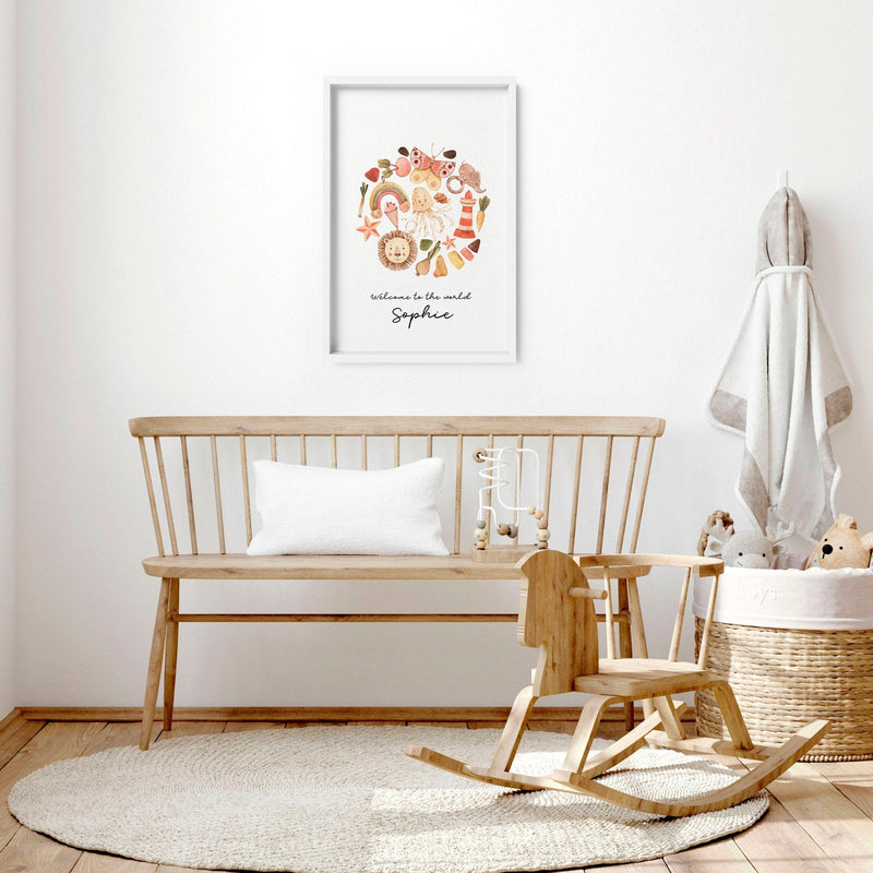 Childrens bedroom decor wall art print