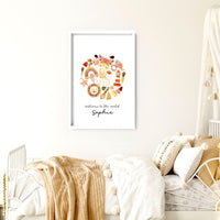 Childrens bedroom decor wall art print