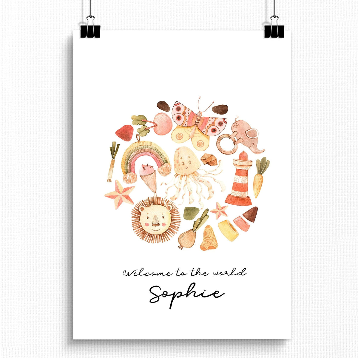 Childrens bedroom decor wall art print