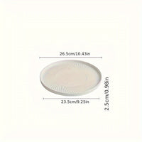 Luxurious Round Ceramic Dinner Plates for Gourmet Dining