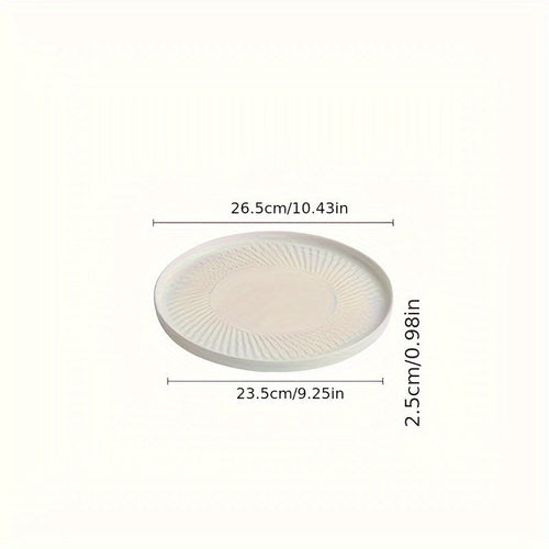 Luxurious Round Ceramic Dinner Plates for Gourmet Dining