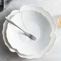 Premium White Ceramic Dinner Plates for Gourmet Dining