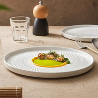 Luxurious Round Ceramic Dinner Plates for Gourmet Dining