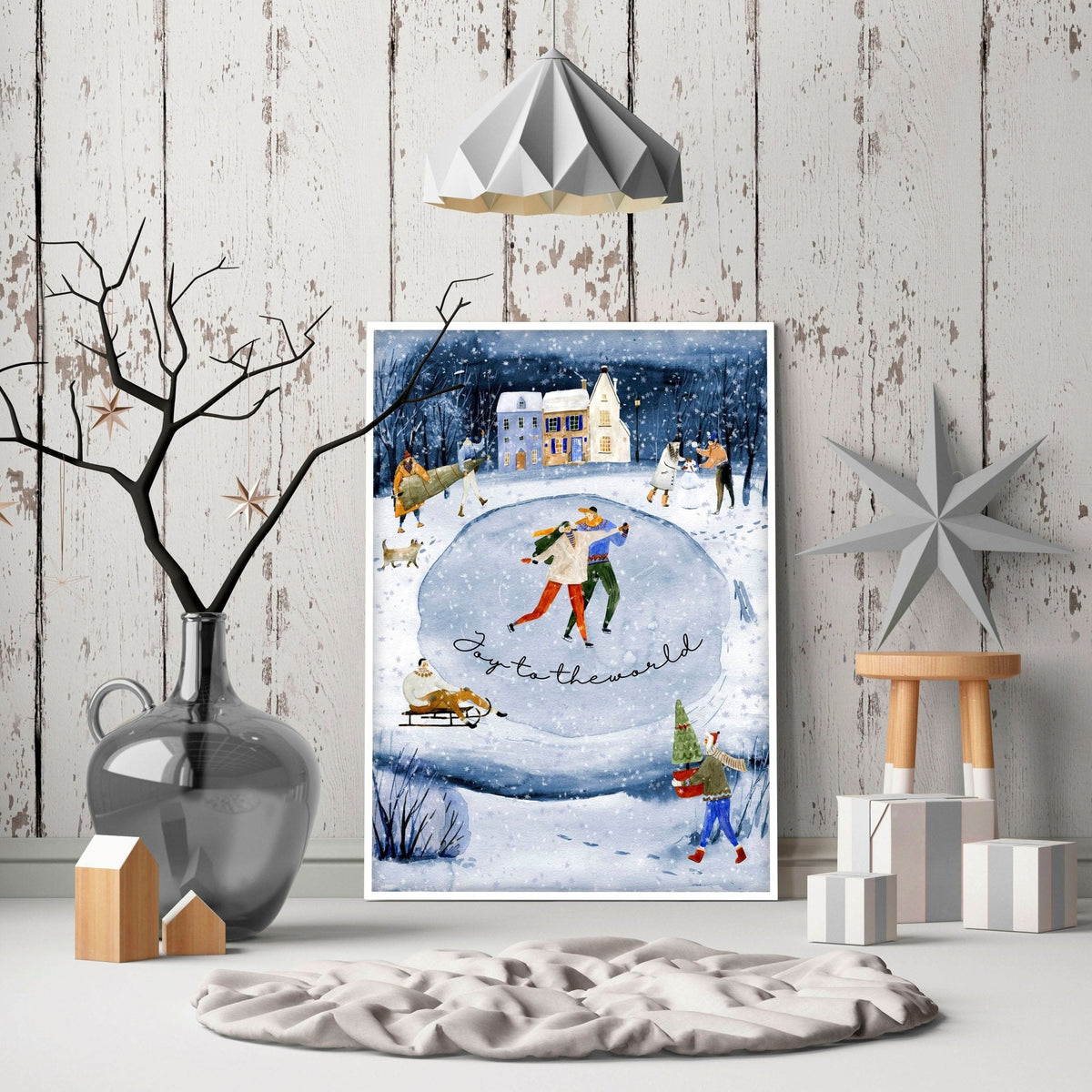 Indoor christmas wall decorations | wall art print