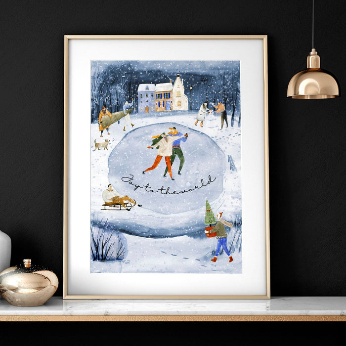 Indoor christmas wall decorations | wall art print