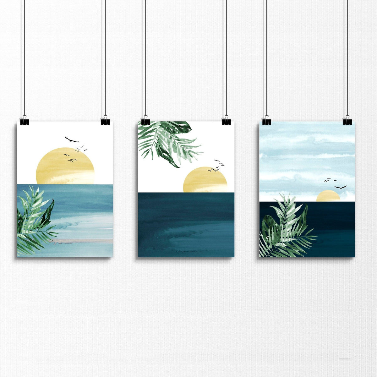 Tropical wall art | Set of 3 wall art prints