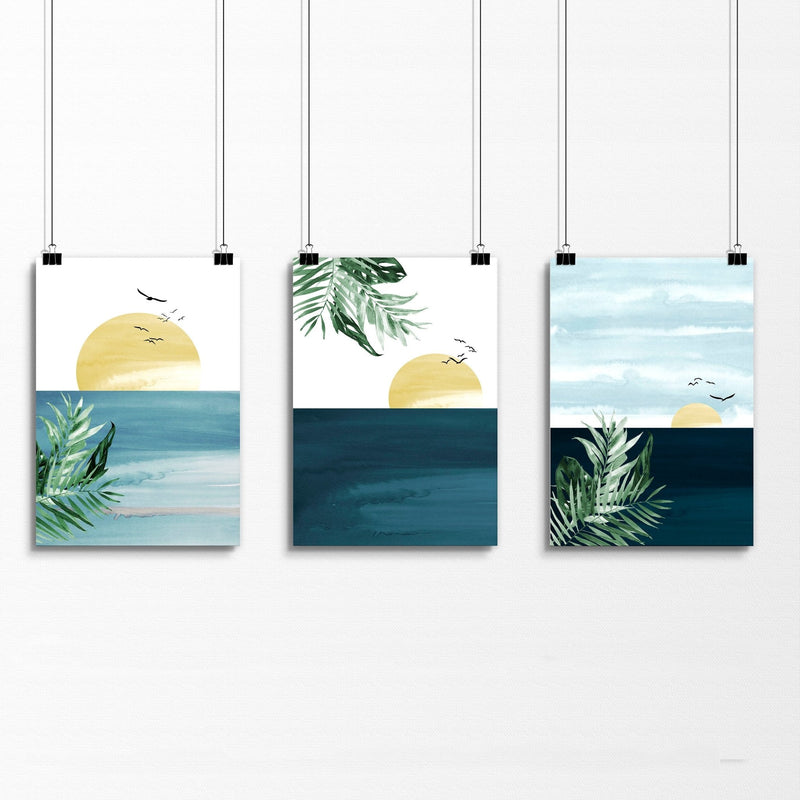 Tropical wall art | Set of 3 wall art prints