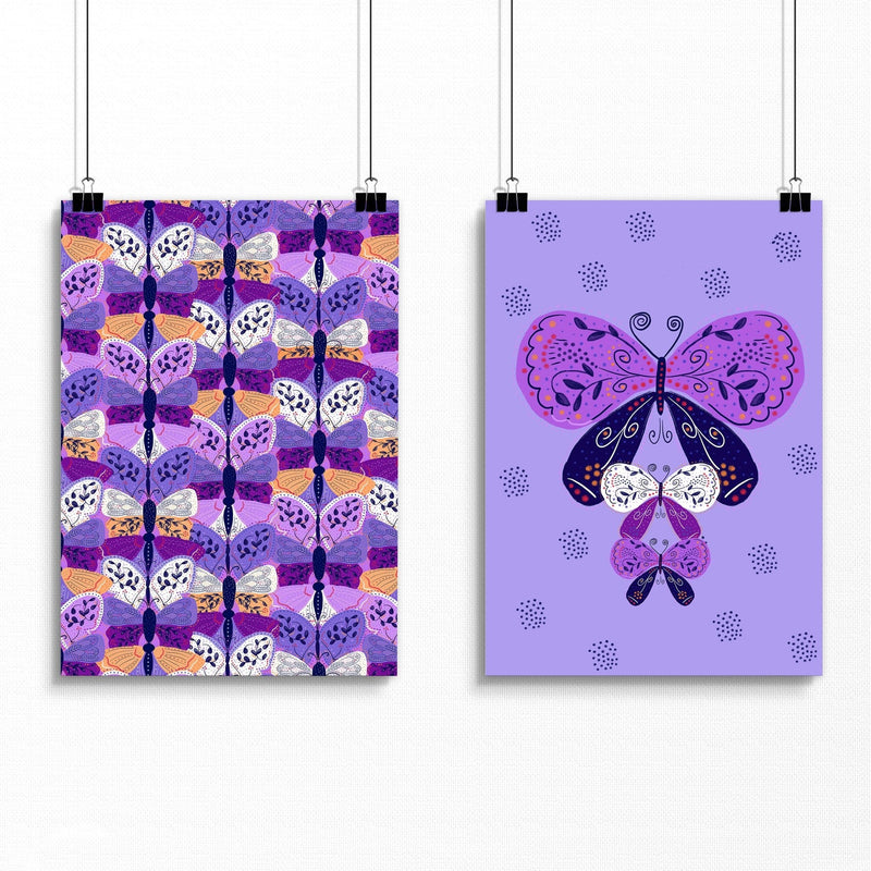 Butterflies wall art | set of 2 Wall art for Nursery