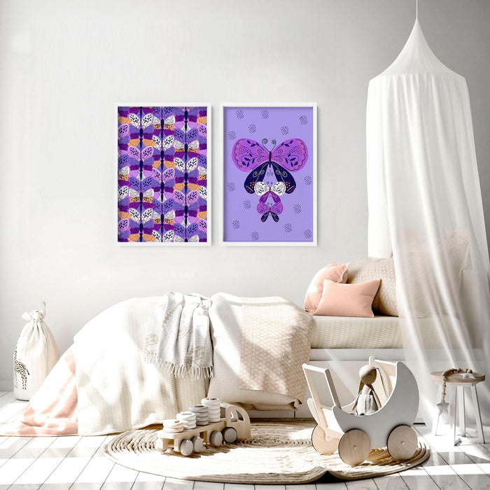 Butterflies wall art | set of 2 Wall art for Nursery