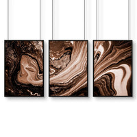 Copper Wall art | set of 3 framed wall art prints