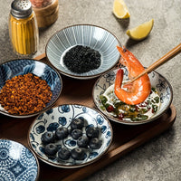 6Piece MultiPurpose Ceramic Snack Plates  Ideal for Sushi  Sauces