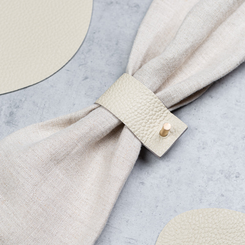 Leather napkin rings (set of 4)