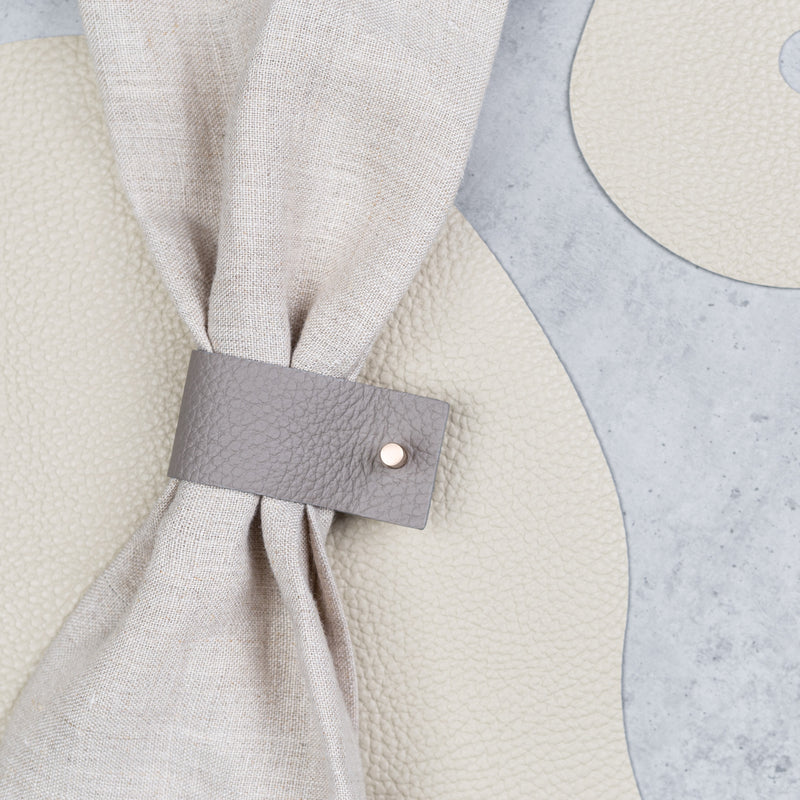Leather napkin rings (set of 4)
